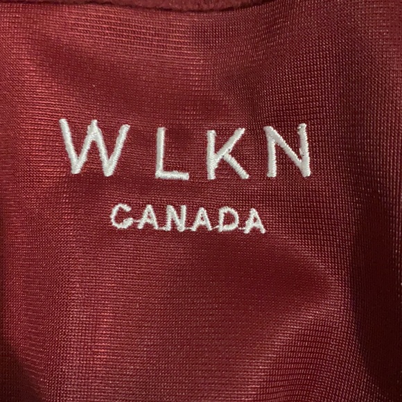 WLKN Canada Burgundy Velvet Hoodie - Picture 2 of 2